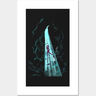 Cenote Scuba Diver Posters and Art